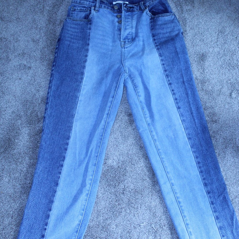 colorblock jeans